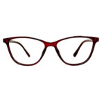 Full-rim cat-eye maroon frame for screen glass