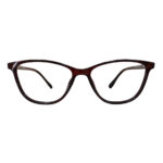 Full rim cat-eye dark brown frame for screen glass