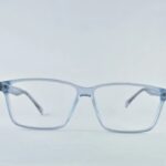 Blue rectangular frame for screen glass