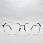 Gold Geometric Rectangular Eyeglasses