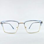Light blue golden clubmaster frame