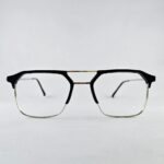 Black silver clubmaster frame