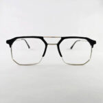 Black geometric frame for screen glass
