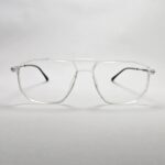White transparent wayfarer frame for screen glass