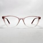 Transparent pink cat-eye kids frame