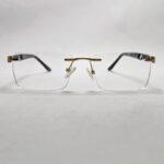 Rimless rectangular eyeglasses