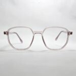 Translucent pink eyeglass