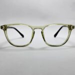 Translucent olive-green Eyeglass