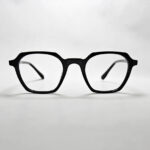 Geometric crown-panto black Eyeglass