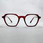 Geometric ruby-red Eyeglass