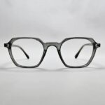 Soft gray hexagonal Eyeglass
