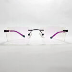 Purple Rimless Rectangular Eyeglass