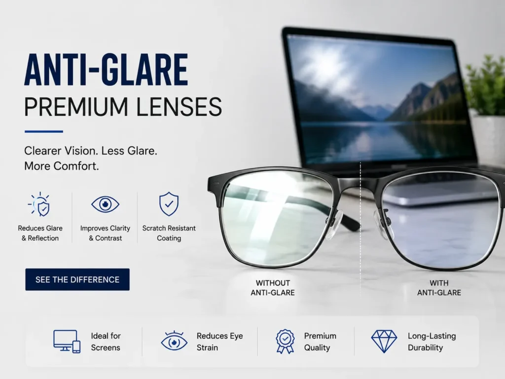Anti glare premium eyeglasses