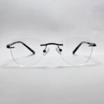 Minimalist Rimless Black Eyeglass