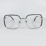 Black & Silver Dual-Tone Browline Eyeglass