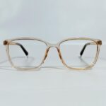 Yellow crystal-clear square Eyeglass