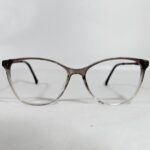 Smoky Gray to Crystal Clear cat-eye Eyeglass