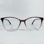 Deep Burgundy to Crystal Clear Eyeglass
