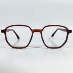 Geometric square silhouette Brown Frame
