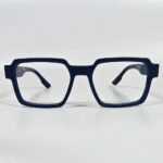 Matte Navy Blue Geometric Rectangular Frame