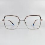 Geometric Hexagon Full-Rim Metal Eyeglass