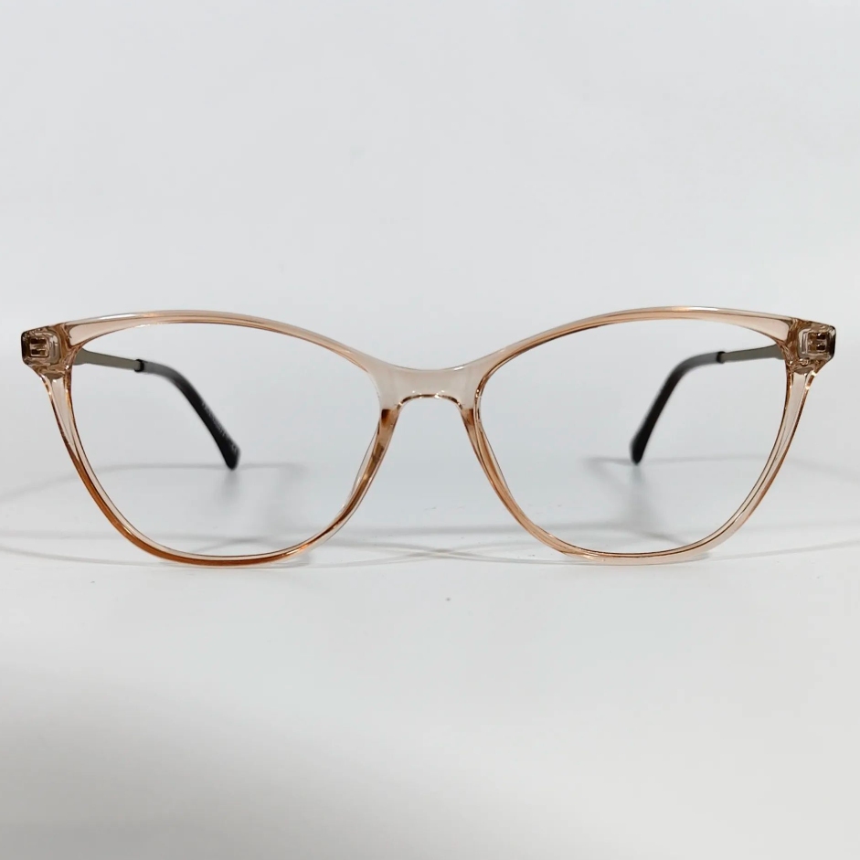 Transparent peach full-rim eyeglass Transparent peach full-rim eyeglass | Stylish Prescription Eyeglasses | EyeDell