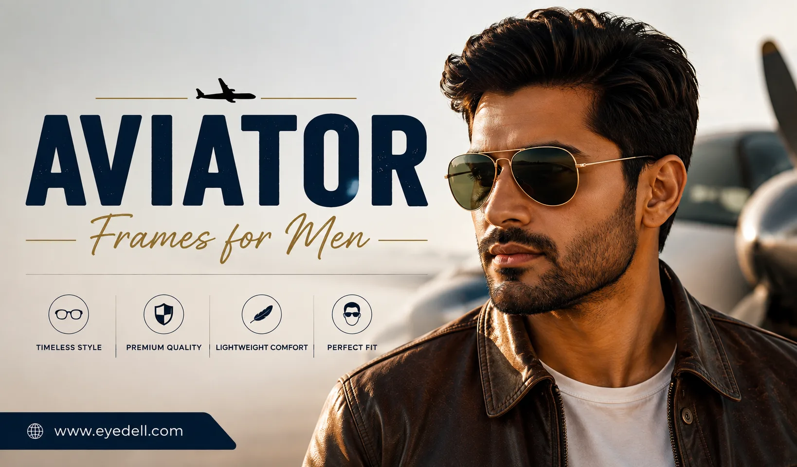 Aviator eyeframe for men
