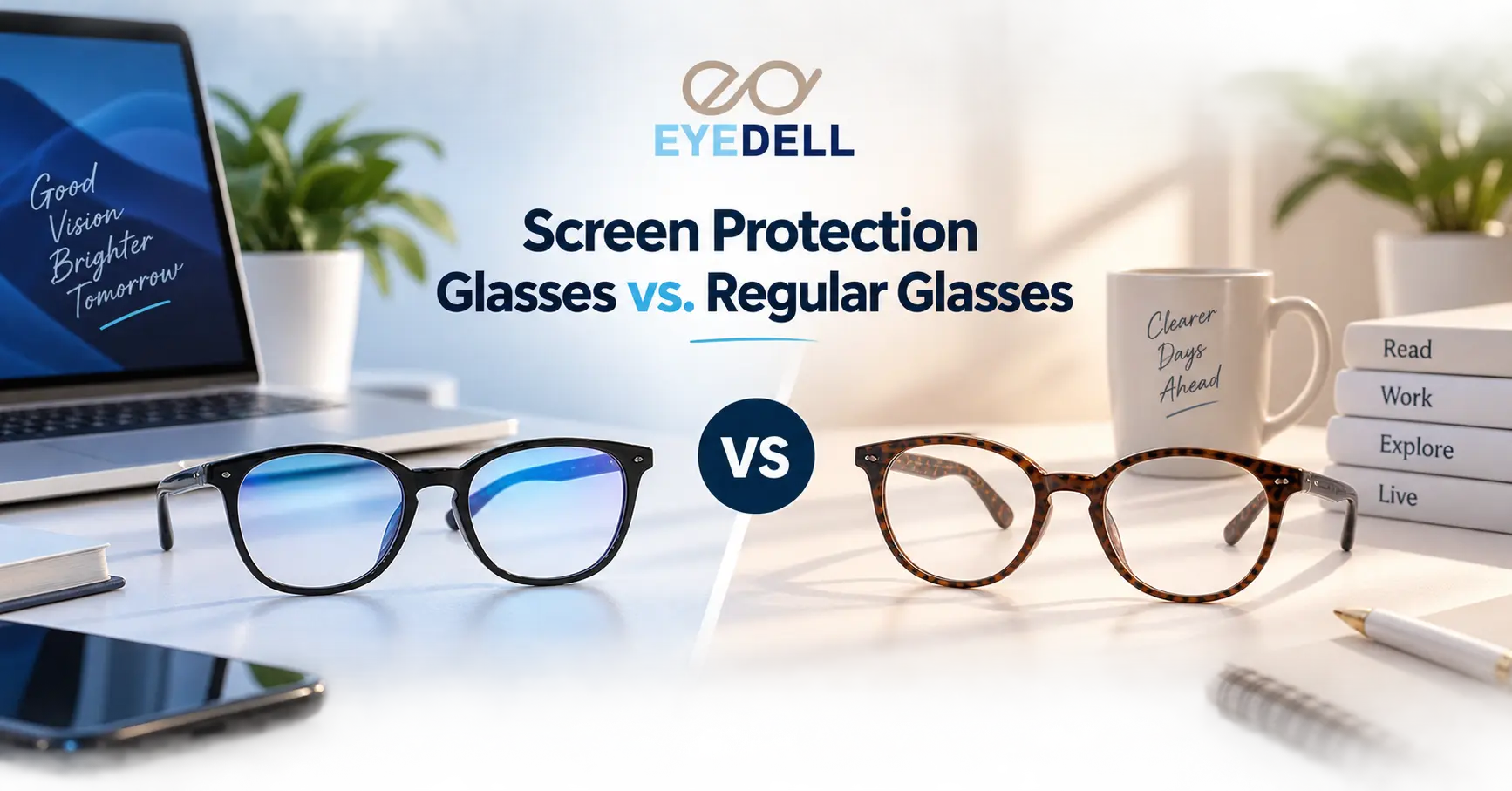 Screen Protection Glasses vs Regular Glasses