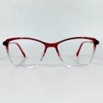 Two-Tone Red Gradient Rectangular Eyeglass - Eyedell