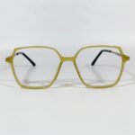 Olive Hexagonal Full-Rim Eyeglass - Eyedell
