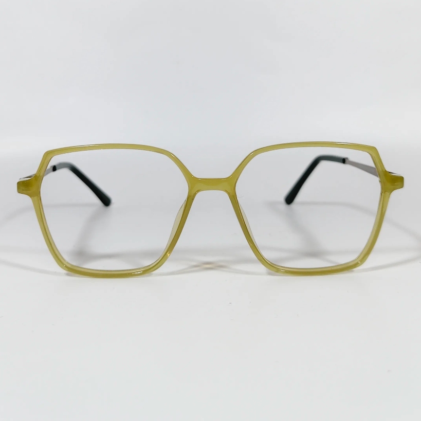 Olive Hexagonal Full-Rim Eyeglass Olive Hexagonal Full-Rim Eyeglass - Eyedell